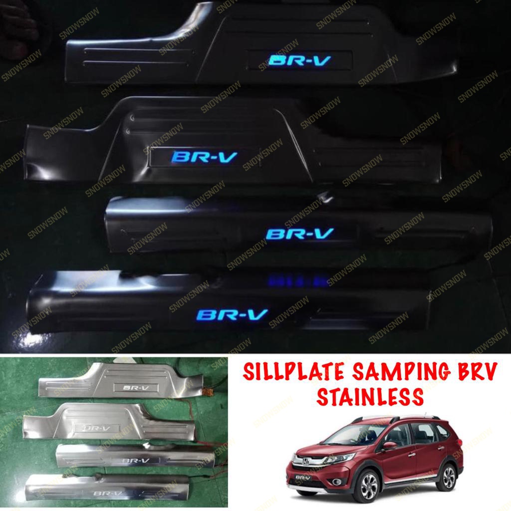 Sillplate Samping BRV 2016 2021 Inner Stainless Lampu