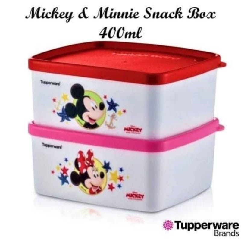 Tuppy malaysia snack box /kotak makan mickey dan minnie