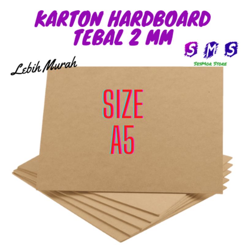 

KARTON TEBAL 1 MM / HARD BOARD Size A5