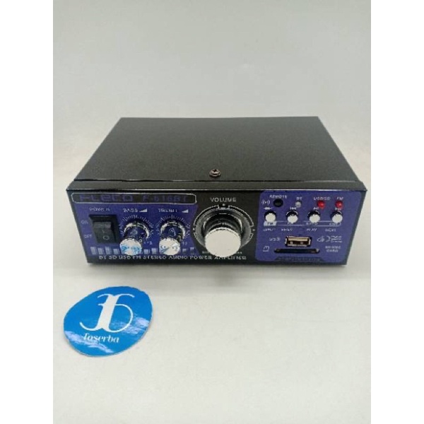 Ampli Fleco F-616BT Power Amplifier AC DC Bluetooth USB FM SD MP3 Ampli Karaoke