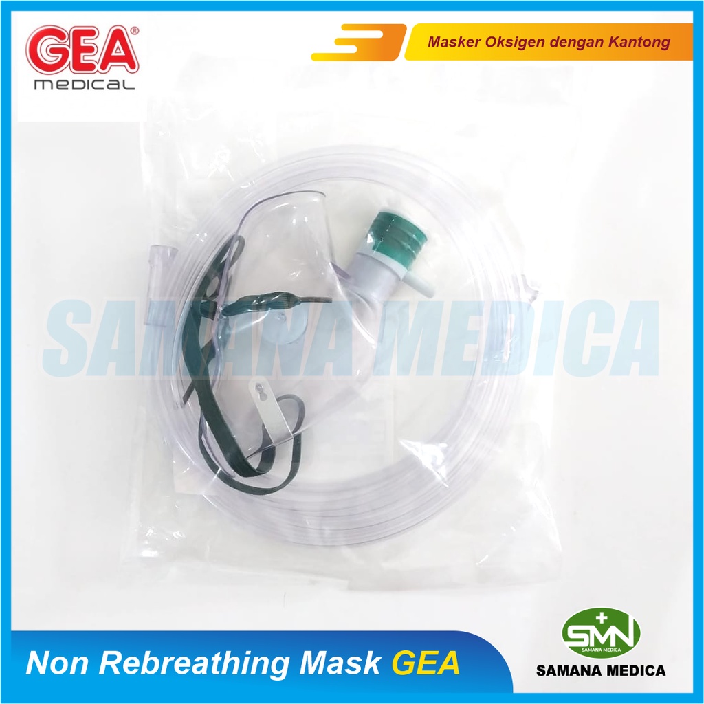 Non Rebreathing Mask / Masker Oksigen Reservoir / NRM Dewasa &amp; Anak GEA Promo Murah