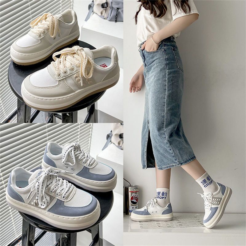 M Footwear - Sepatu Sneakers Casual Wanita Import - CSG6149 Cream