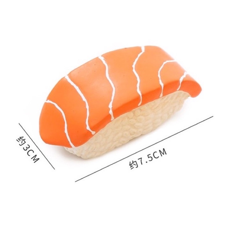 Sushi rubber squeaky toy