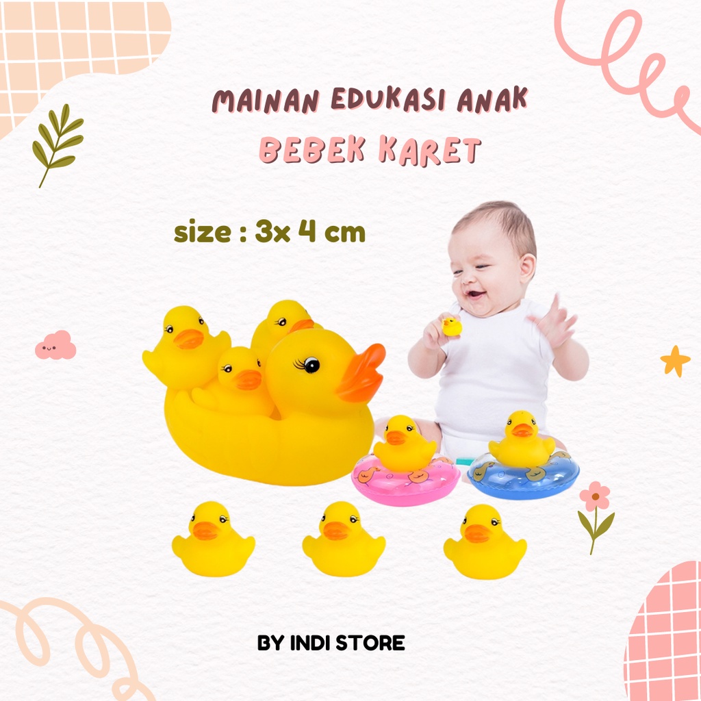Mainan Anak Bebek / Mainan Bebek Karet / Mainan Bebek Bunyi / Rubber Duck Dipencet Bunyi