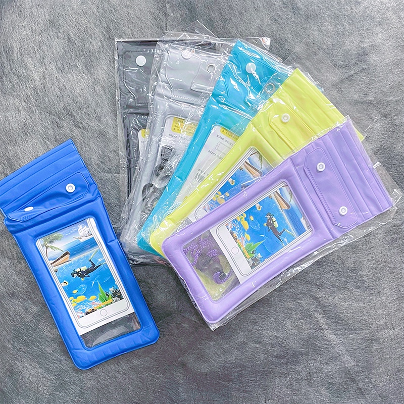 【AC015】Casing Handphone Anti Air XL / Pelindung Hp Anti Air / Universal Waterproof XL Bening