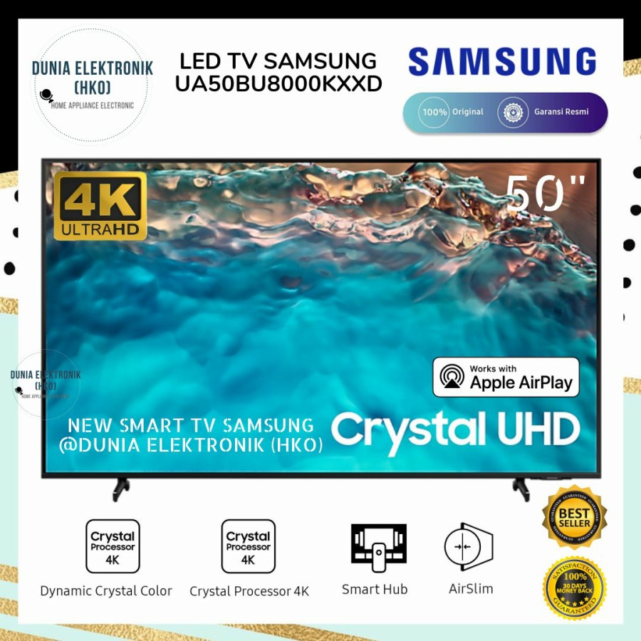 LED TV SAMSUNG 50BU8000 UA50BU8000KXXD SMART TV 50 INCH CRYSTAL UHD 4K