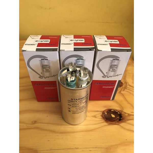 kapasitor ac merek starmec 40+1.5uf micron 220V 450VAC
