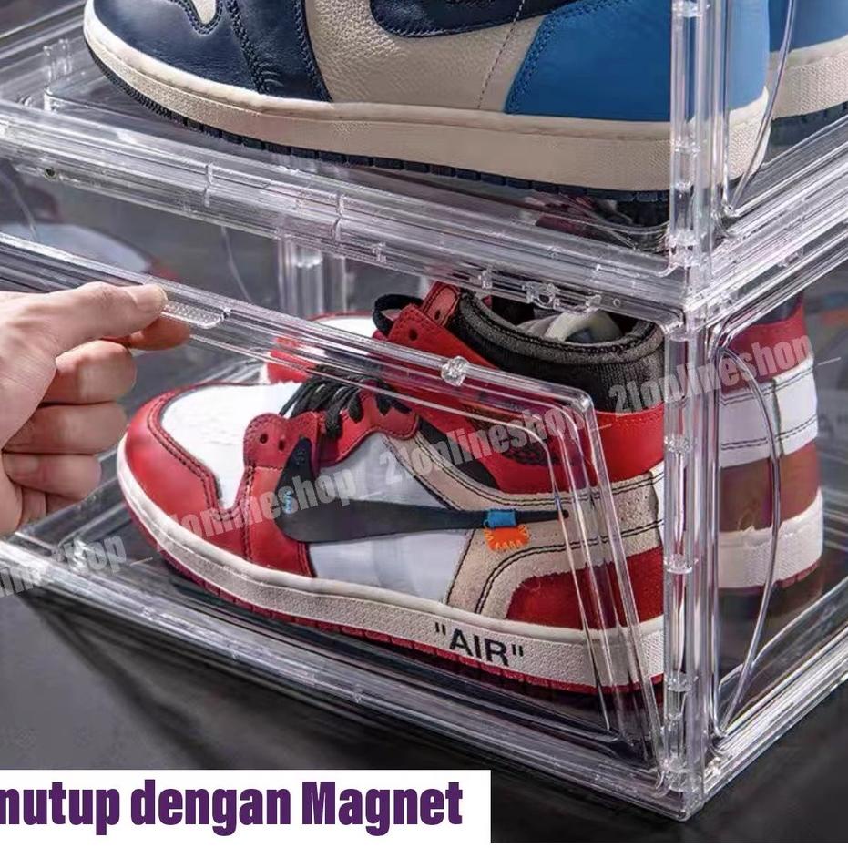 Shoe Box Full Acrylic Kotak Sepatu Akrilik Box Sepatu Sneakers Box Yeezy Box Jordan Box Air Jordan B