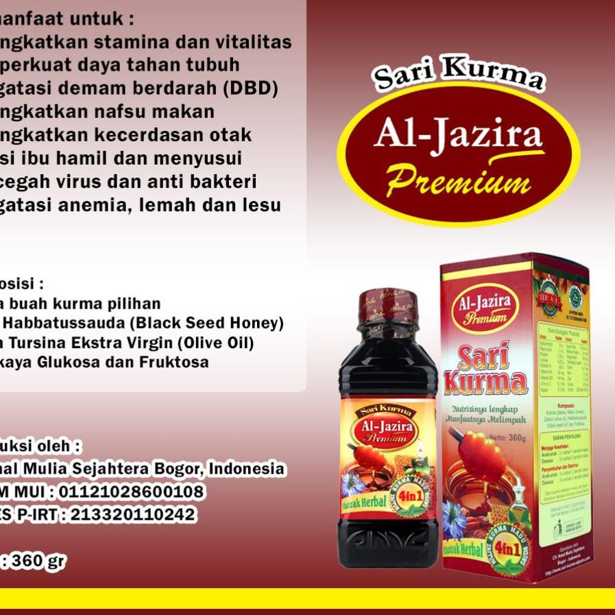 

HARGA GROSIR Al-Jazira Premium 3 In 1 Sari Kurma !!!