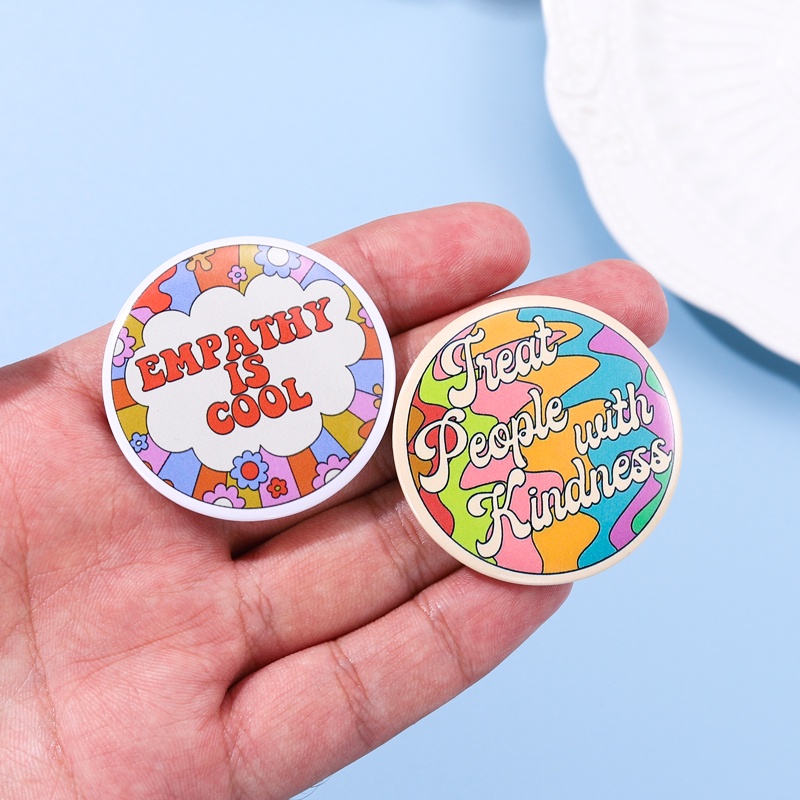 50gaya Tinplate Lapel Pin Ransel Badge Hadiah Aksesoris Pakaian Untuk Teman