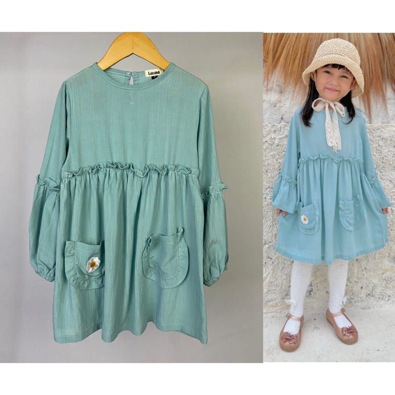 Tunik Anak Rayon Crinkle Lucuna Hawa  Warna HIJAU MINT 2-10thn