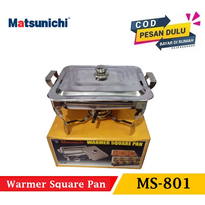 MATSUNICHI Warmer Square PanWarmer Jumbo Pan Stove Prasmanan Kotak