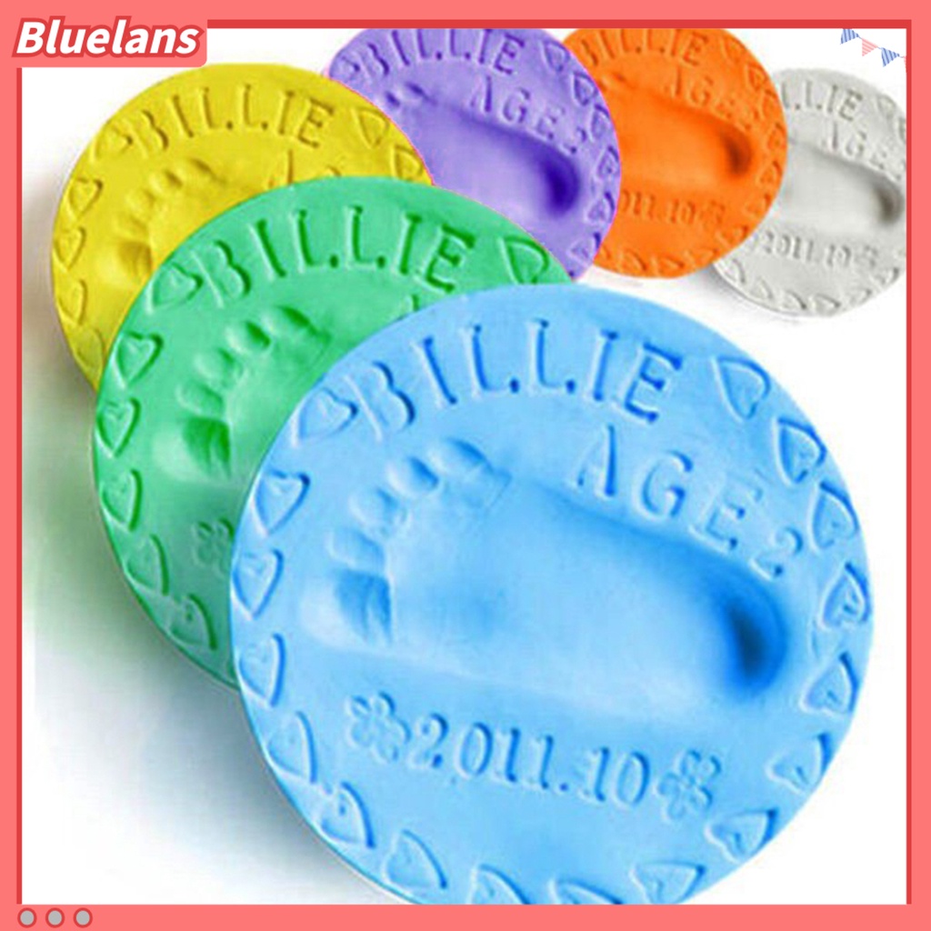 Bluelans Clay Air Dry Lembut Untuk Mencetak Jejak Kaki / Tangan Bayi