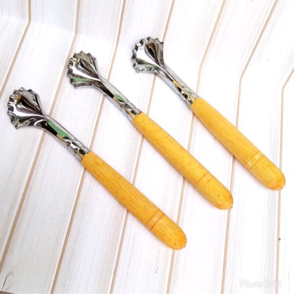 alat kerok buah kelapa muda kerokan degan stainless gagang kayu