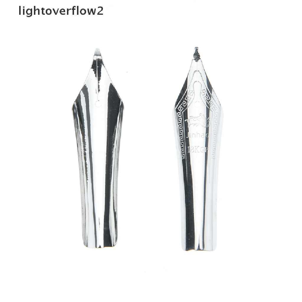 (lightoverflow2) 1pc x750 159 Pena fountain silver Ujung Lengkung Untuk jinhao