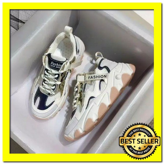 Sepatu Sneakers Kasual Putih Wanita Pria Polos Velcro/ Sepatu Kets Prepet Cewek Cowok Strap 3/ Sepat