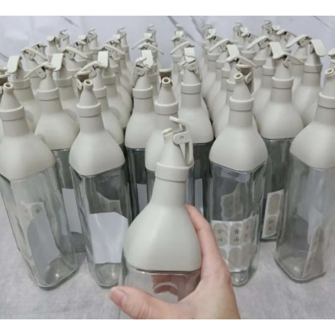 NEW-FANCY GLASS OIL BOTTLE - BOTOL MINYAK GORENG BAHAN KACA TEBAL KAPASITAS 630ML / BOTOL KACA SERBAGUNA-SHENAR