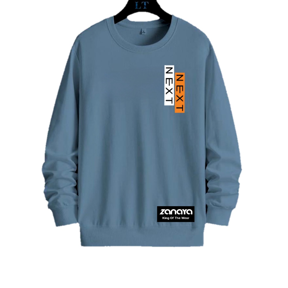 COD Sweater Pria Crewneck Sablon NE-X Size M L XL XXL XXXL XXXXL Paling Banyak Di Cari