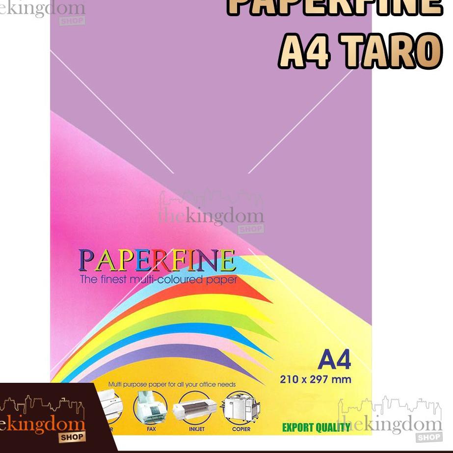 

Trend Paperfine Kertas HVS Warna A4 Taro Violet Ungu Purple Isi / 100 Lembar ,,