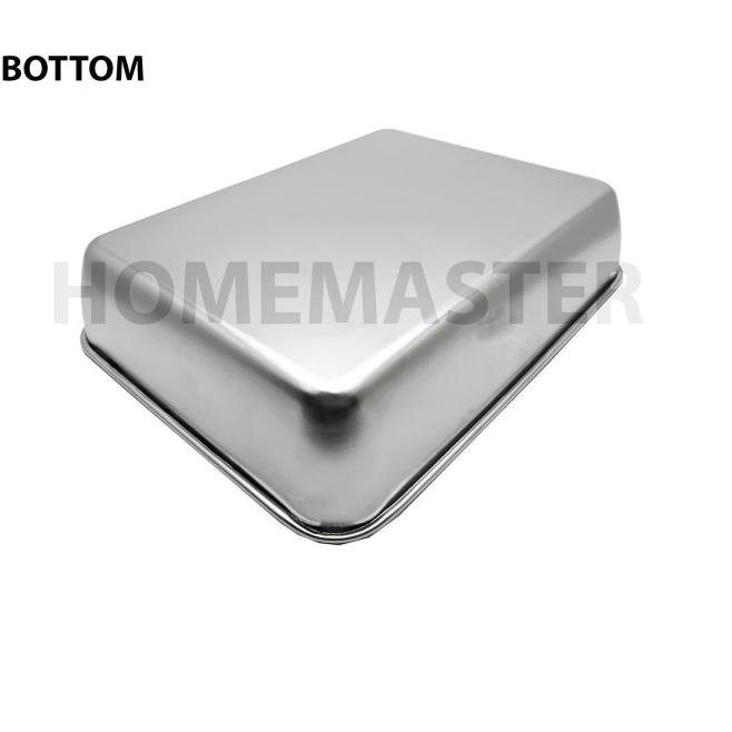 HomeMaster Nampan/Baki Stainless Kotak Tebal 1.5 mm 32x40 Cm FP3240 Y9B C0 Stock Banyak