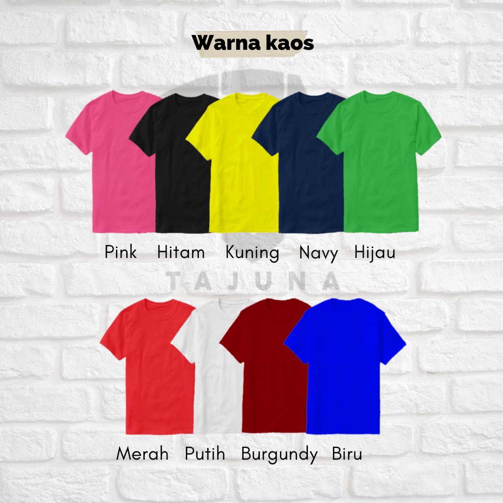 Kaos nama anak combed 30s,kaos untuk anak anak