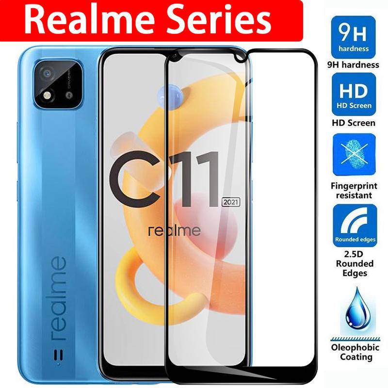 Pelindung Layar Tempered Glass Untuk OPPO Realme C11 2021 C12 C15 C17 C20 C20a C21y C25 C11 C25