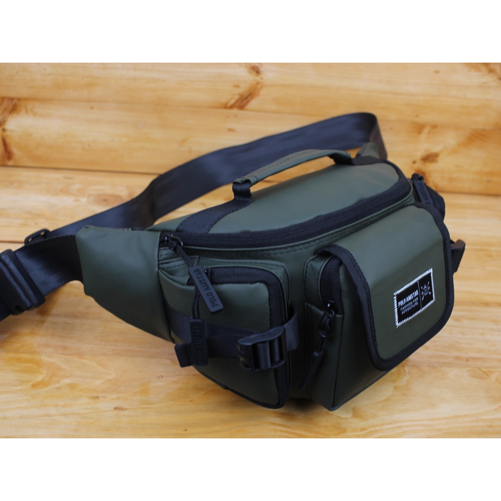 Terbaru Tas Pria Tas Selempang Pria Waterproof Polo Amstar Bahan Ballon Anti Air Best Quality Tas Pinggang Waistbag Tas Outdoor Tas Tactical Tas Selempang Anti Air