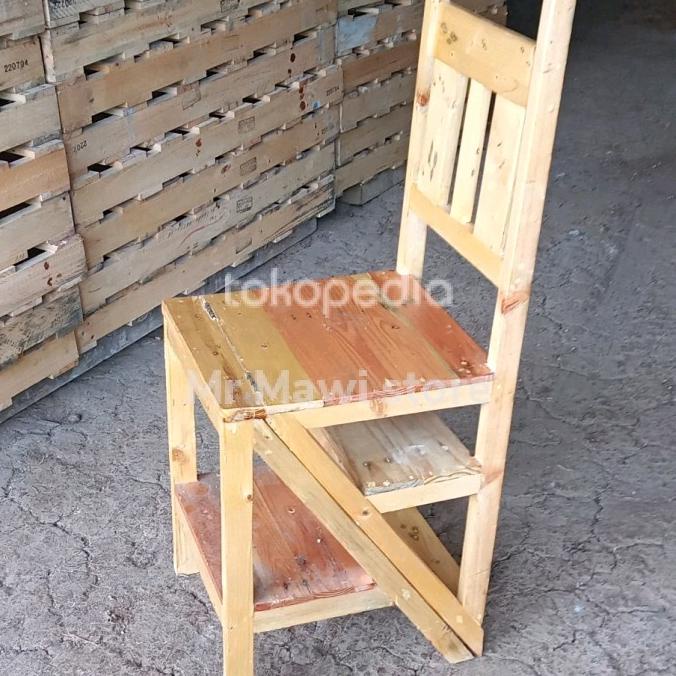 Bangku Lipat//Tangga Lipat Bangku Kayu Jati Serbaguna Lapakyuvika