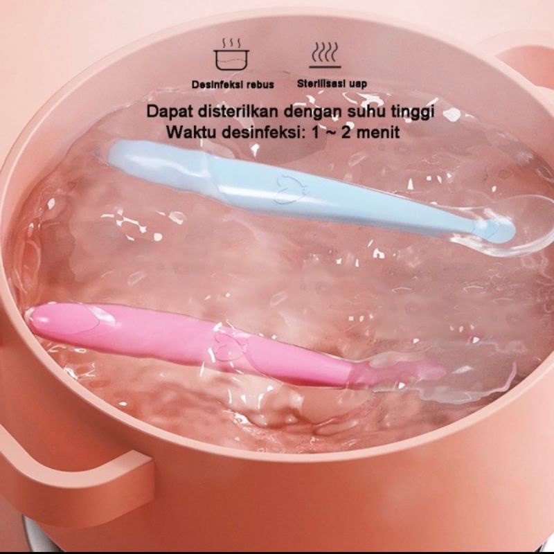 Sendok Makan Bayi / Sendok Bubur / Alat Makan Bayi / Sendok Silikon / Silicon