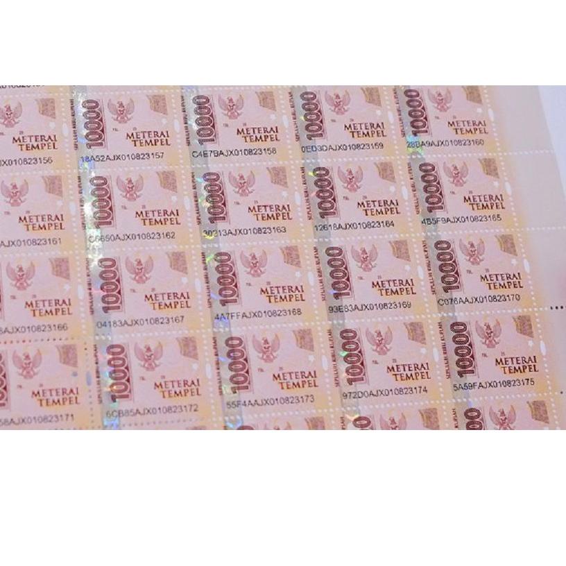 

﷼ Materai Tempel 10000 / Meterai 10.000 / 10rb / 10ribu/ 10k ム