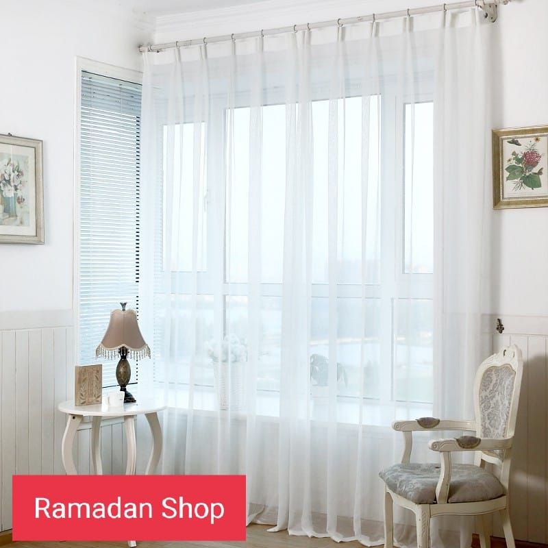 Gorden Tipis Pitrase Putih Dalaman Gorden