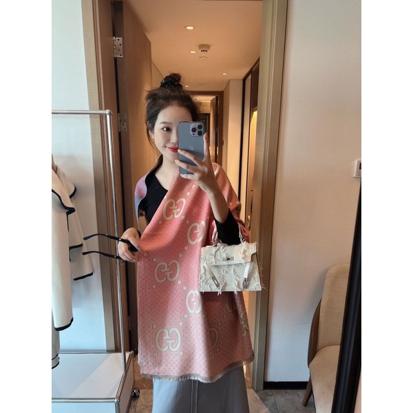 GG Wool Jacquard Winter Scarf Cashmere Wol