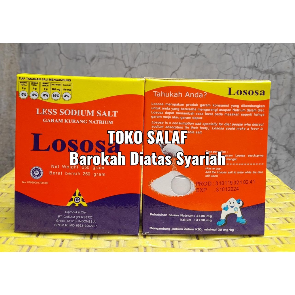 Garam LOSOSA Rendah Natrium Garam Sehat untuk Diet Rendah Sodium Hipertensi Aman