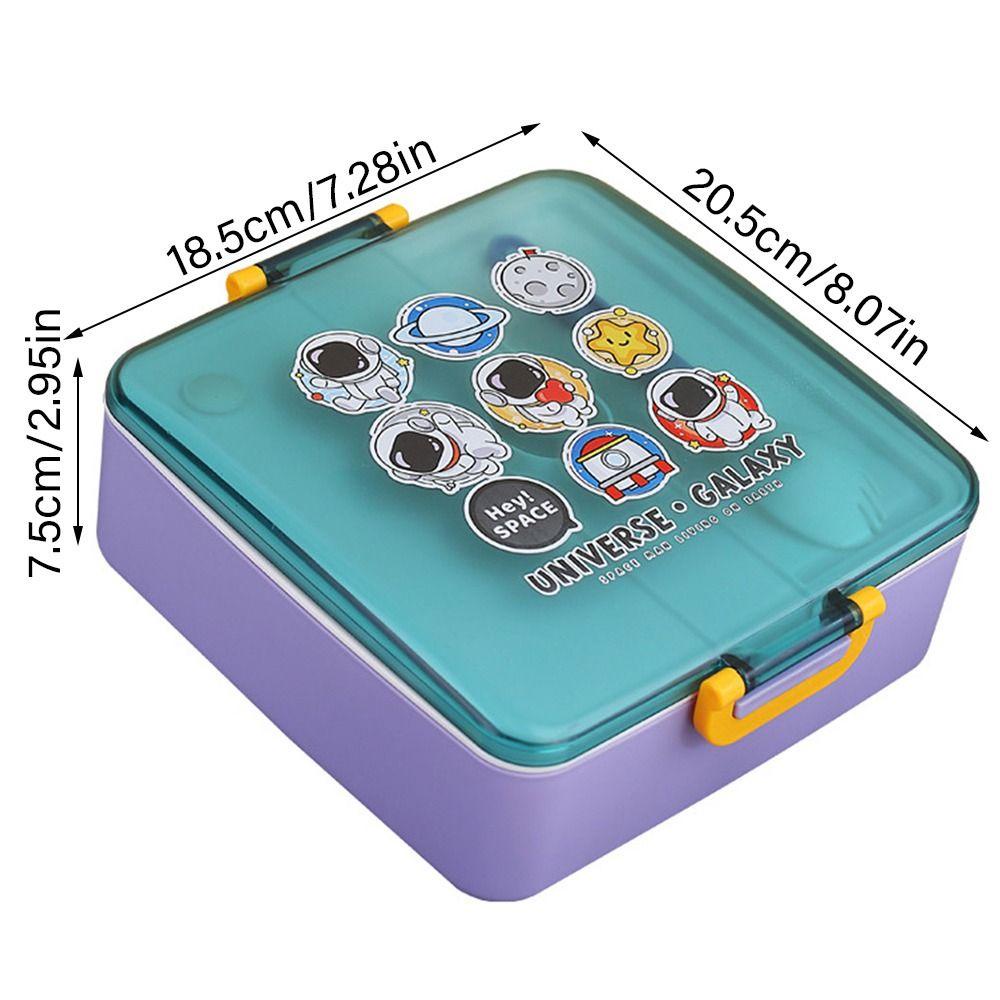 R-FLOWER Lunch Box Microwavable Space Motif Astronot 13.L Wadah Makanan Anti Bocor