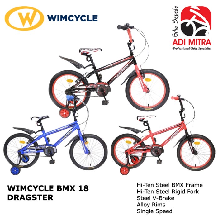 Wimcycle Dragster Sepeda BMX Anak [18 Inch]