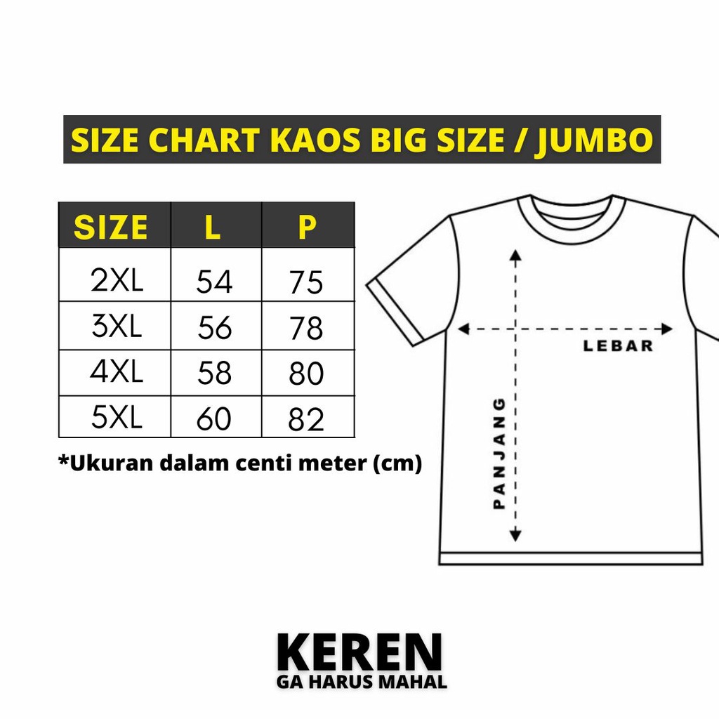 KAOS POLOS PRIA DAN WANITA XXL XXXL 4XL 5XL