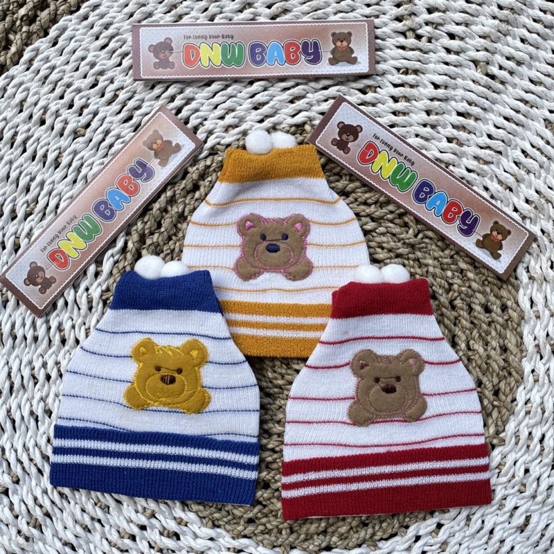 PROMO 7.7 3 PCS Kupluk Bayi Topi Rajut Bayi Topi Kekinian Bayi Cindung Kepala Bayi DNW BABY