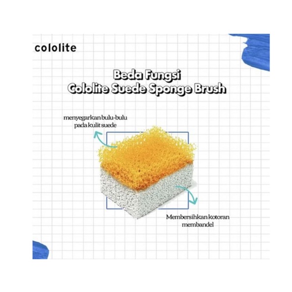 Cololite Suede Sponge Brush Spon Pembersih Sepatu Cololite Suede Spong Brush Spons For Shoe Cleaner For Travelling