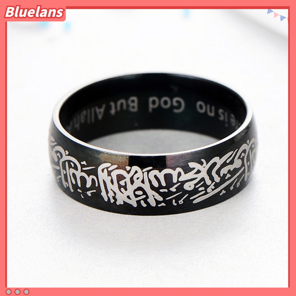 Bluelans Ring Rust Resistant Lightweight Titanium Steel Religious Finger Rings