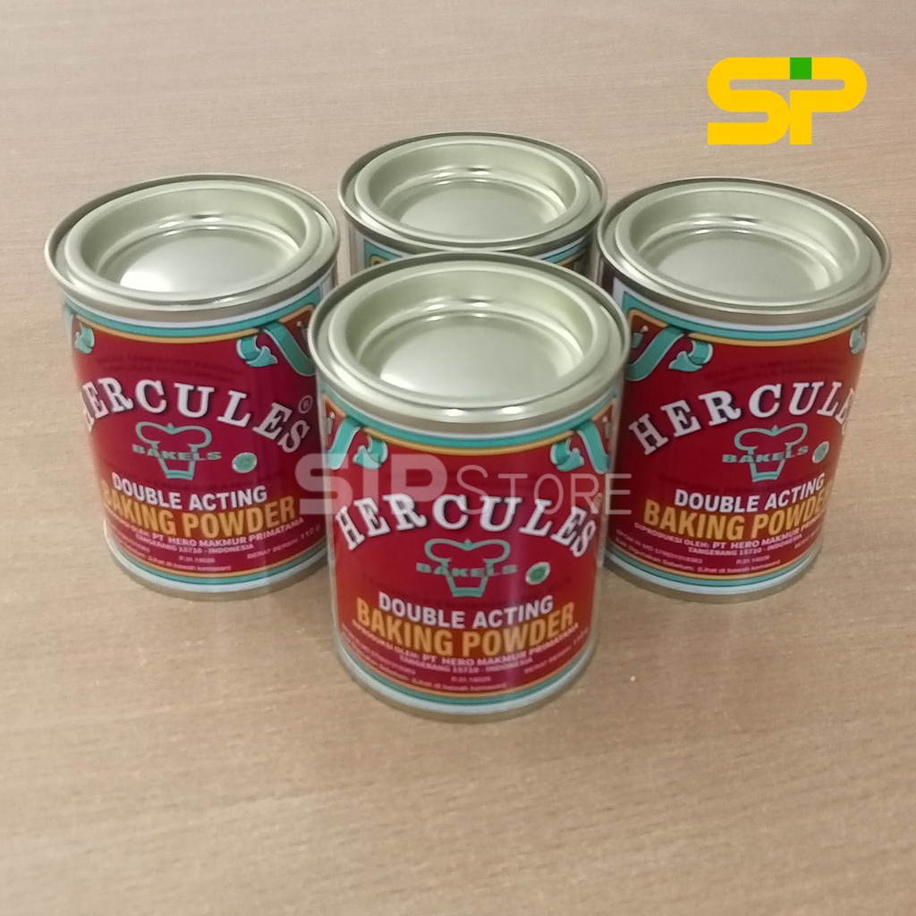 HERCULES Baking Powder Double Acting 110 gr / Tepung Pengembang Kue (KALENG)