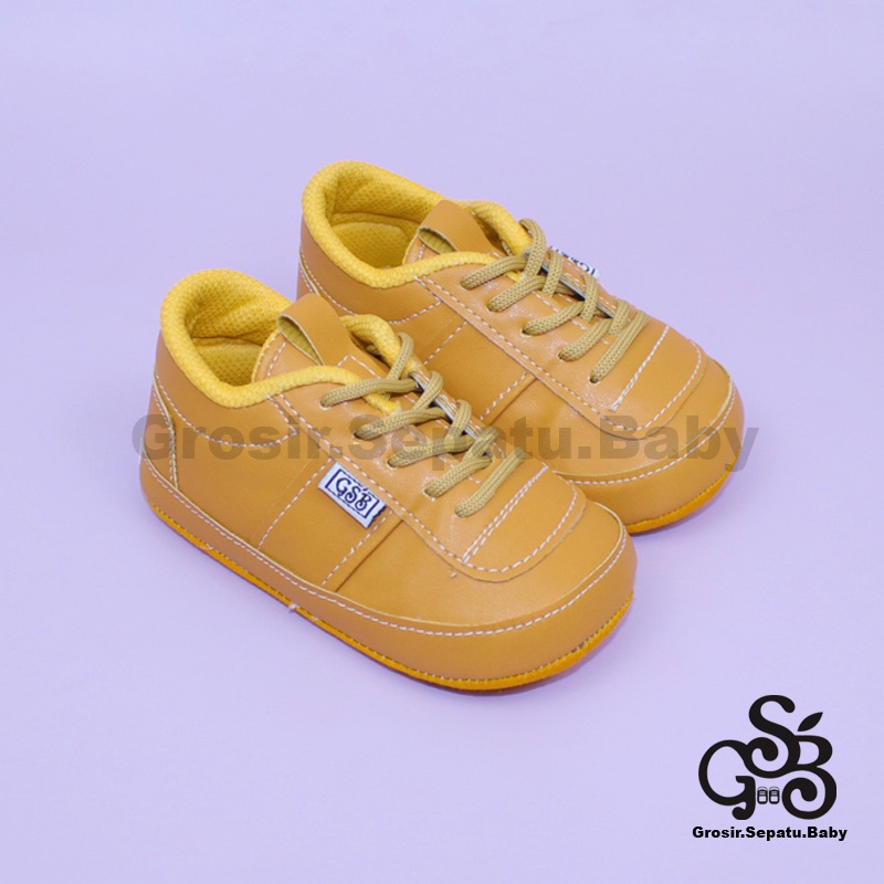 Prewalker - Sepatu Bayi - Baby Shoes | 2-12 bulan | casual MARGOM TAN polos ringan &amp; fleksibel