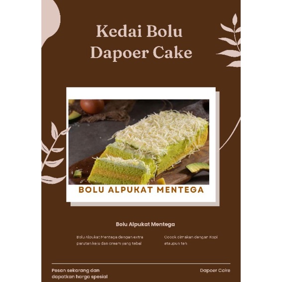 

Bolu Alpukat Mentega