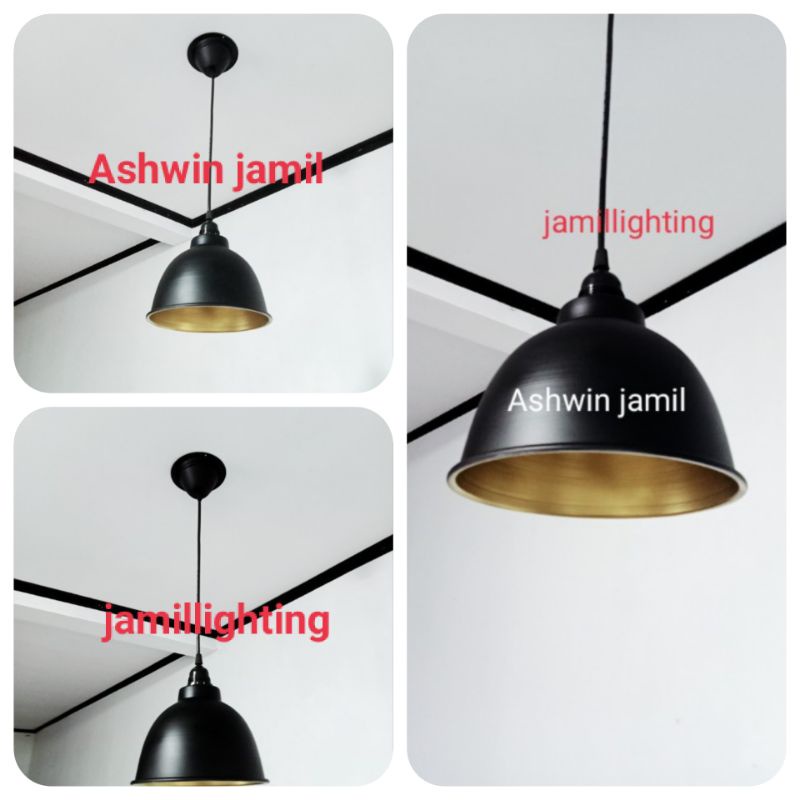 lampu gantung cafe kap industrial