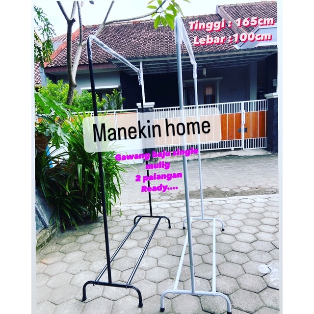 Gantungan baju pipa Single mulig