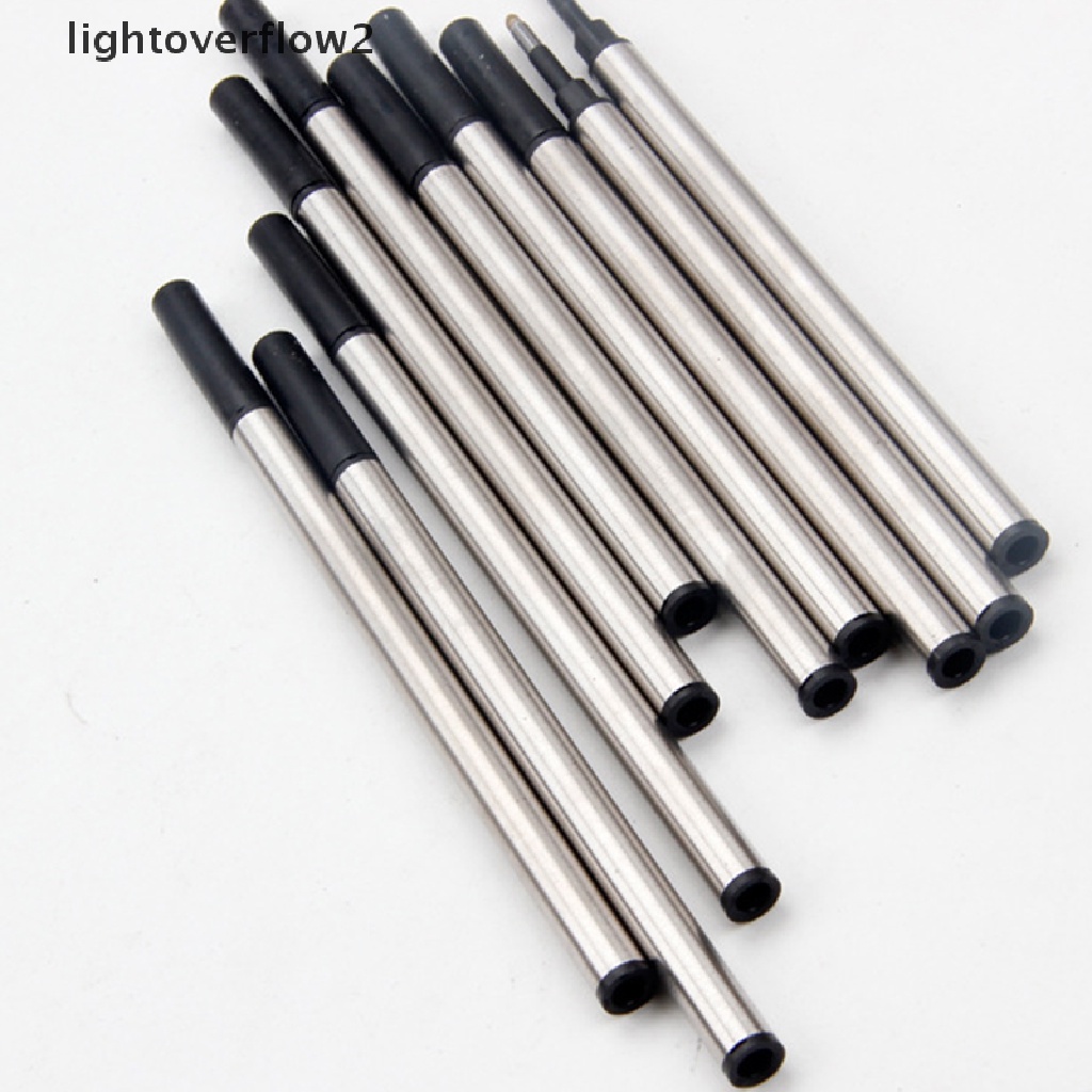 (lightoverflow2) 5pcs Refill Pulpen Tinta Gel Biru Bahan Metal