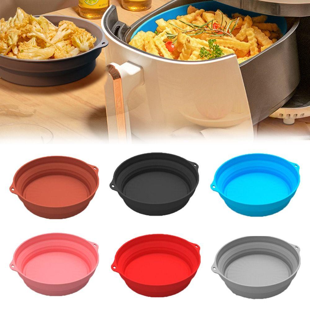 Solighter Round Silicone Pot Soft Cooking Reusable Pizza Plate Baking Basket