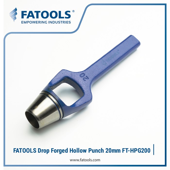 

Berkualitas Fatools Hpg200 - Drop Forged Hollow Punch 20Mm Gilaa!!!