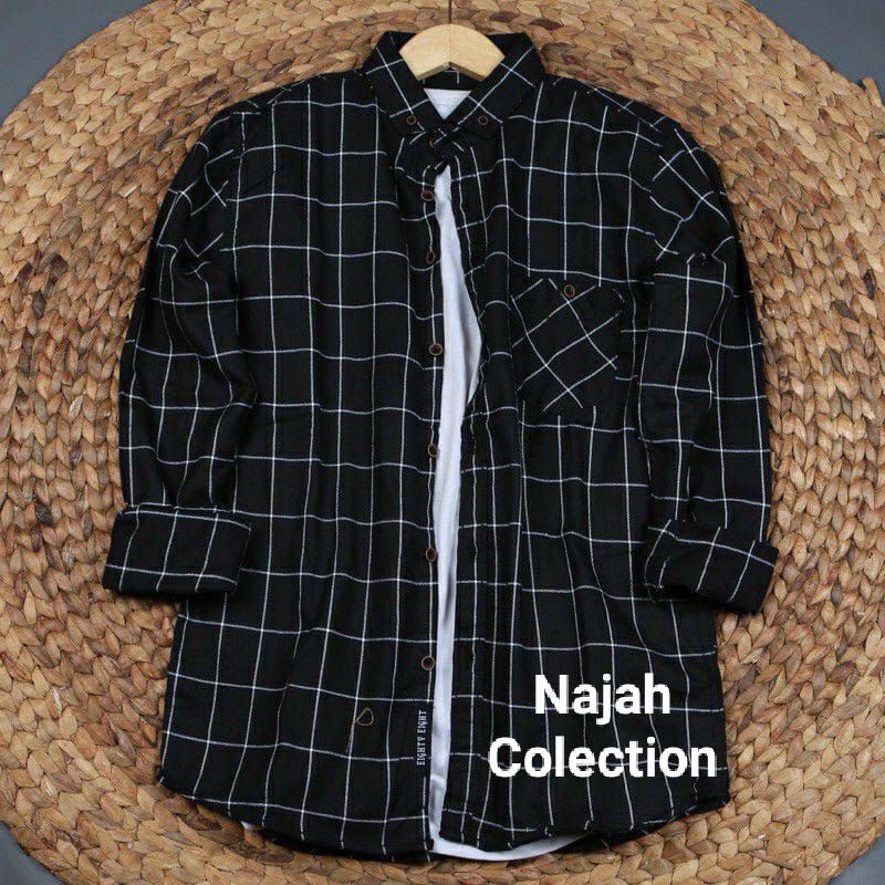 Kemeja Baju Hem Pria Flanel Flannel Planel Pria Lengan Panjang Atasan Kemeja Kasual Kotak Unisex