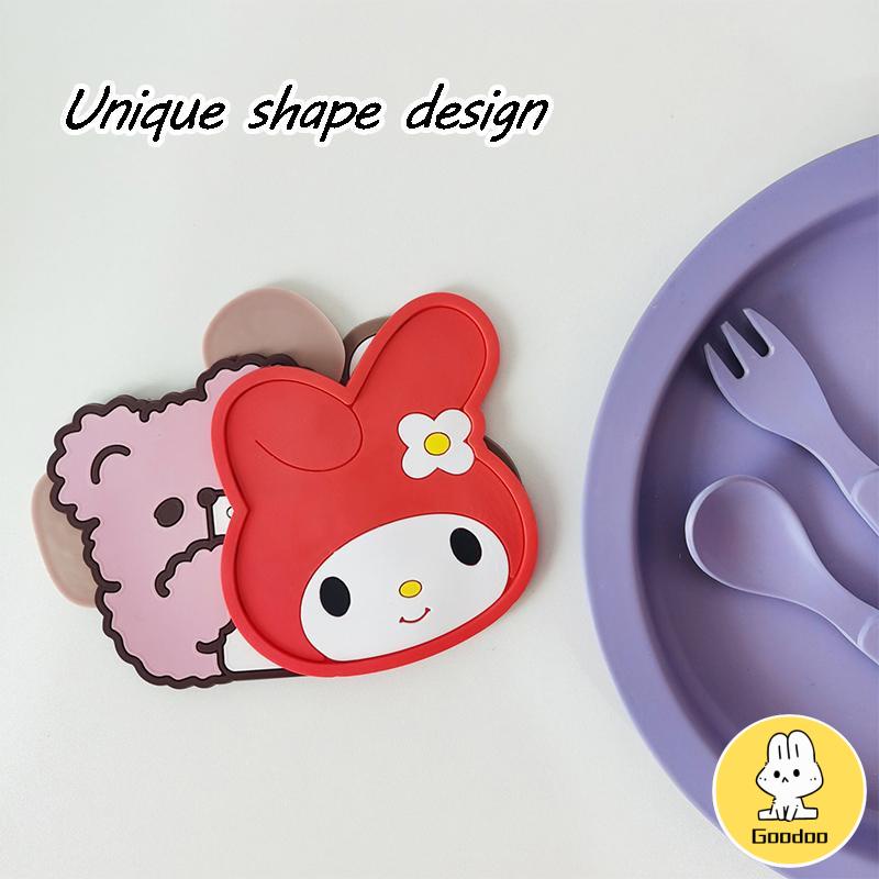 Tatakan Gelas Silikon Lucu / Alas Gelas Coaster Kartun Aksesoris Dapur /Non-slip Alas Tahan Panas Murah -Doo