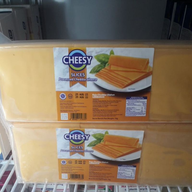 

Keju Cheesy Slice Processed Cheddar Cheese 1 kg (Only gosend palembang)